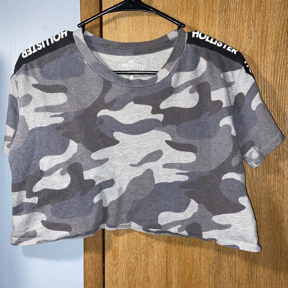 Hollister camo crop top